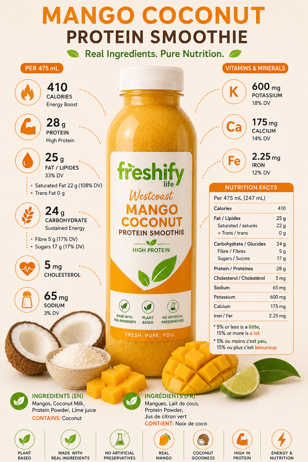 West Coast Mango Coconut Protein