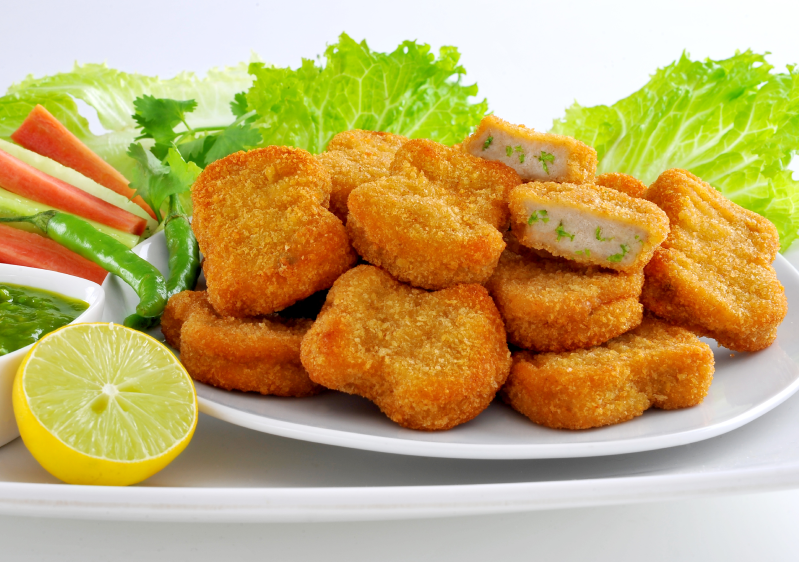 Chickun Nuggets and Pakora Combo with Mint Sauce