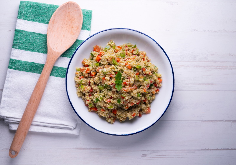 Quinoa with lentil and vegetables