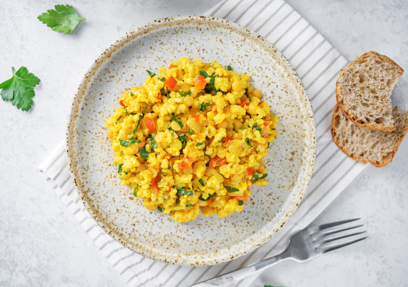 Tofu Scramble with bread