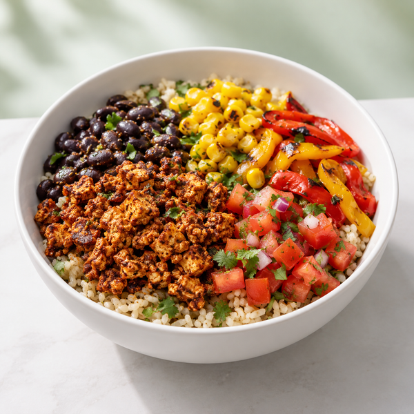 AI-generated vegan meal preview: Mexican Chipotle Burrito Bowl